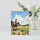Cowboy Postkarte (Stehend Vorderseite)
