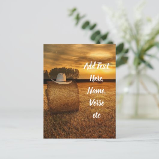 Cowboy Postkarte (Stehend Vorderseite)