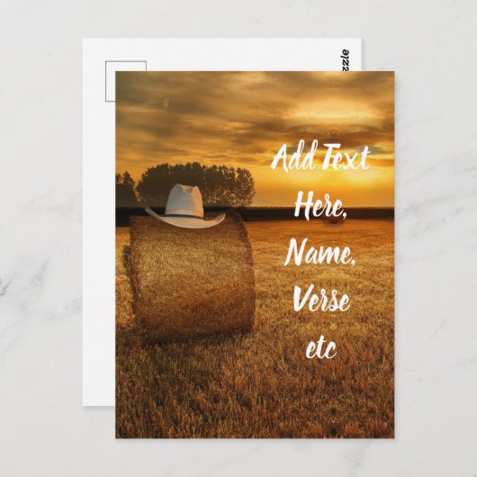 Cowboy Postkarte (Vorne/Hinten)