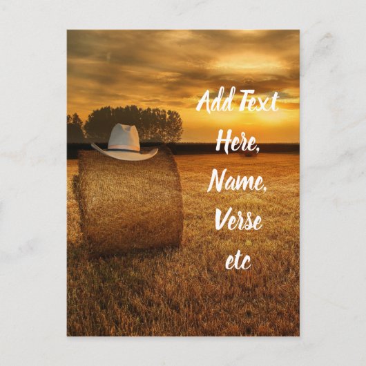 Cowboy Postkarte (Vorderseite)