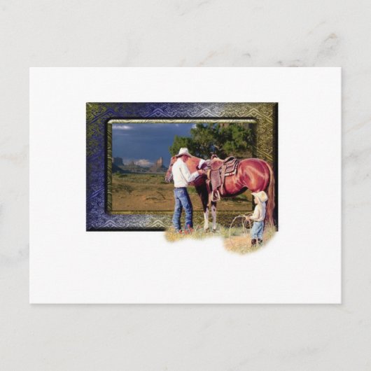 Cowboy Postkarte (Vorderseite)