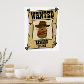 Cowboy Potato Gewollt Poster (Küche)