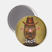 Cowboy Potato Magnet (Vorderseite/Rückseite)