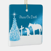 Cowboy Prachen Winterlandschaft Custom Keramikornament (Rechts)