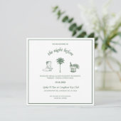 Cowboy Probe Abendessen Einladungen (Stehend Vorderseite)