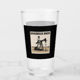 Cowboy Pump Jack Rodeo Design, Western Oilfield Glas