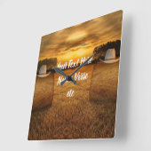 Cowboy Quadratische Wanduhr (Winkel)