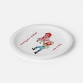 Cowboy-quadratischer Tanz-Party-Platte Pappteller (Schrägansicht)