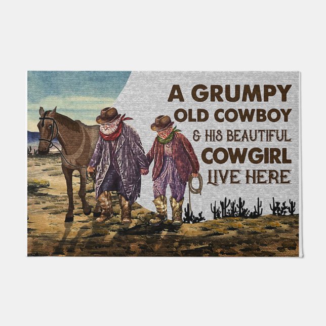 Cowboy Quotes Doormat, Cowboy Mat Fußmatte (Vorderseite)