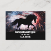 Cowboy Ranch Pferderücken Fencing Patriotic Visitenkarte (Vorderseite)