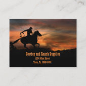 Cowboy Ranch Pferderücken Visitenkarte (Vorderseite)