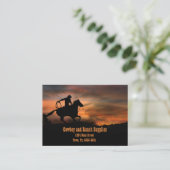 Cowboy Ranch Pferderücken Visitenkarte (Stehend Vorderseite)