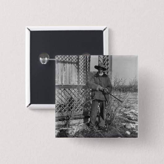 Cowboy Rancher oder kanadischer Gesetzentwurf des  Button (Vorne & Hinten)