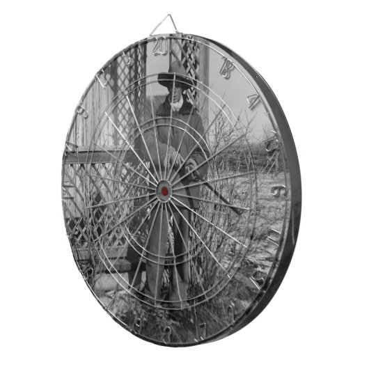 Cowboy Rancher oder kanadischer Gesetzentwurf des  Dartscheibe (Vorderseite rechts)