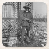 Cowboy Rancher oder kanadischer Gesetzentwurf des Rechteckiger Pappuntersetzer (Vorderseite)