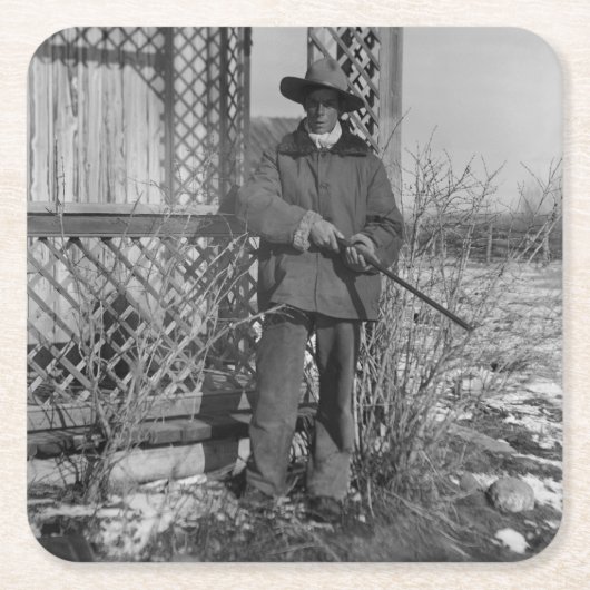 Cowboy Rancher oder kanadischer Gesetzentwurf des Rechteckiger Pappuntersetzer (Vorderseite)