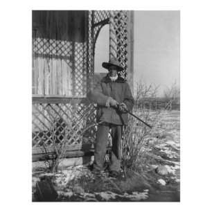 Cowboy-Rancher oder kanadischer Gesetzloser des Wi Fotodruck