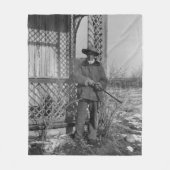 Cowboy-Rancher oder kanadischer Outlaw des alten W Fleecedecke (Vorderseite)