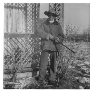 Cowboy-Rancher oder kanadischer Outlaw des alten W Fliese