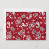 Cowboy Red Bandanna Western Thema Geburtstag Einladung (Rückseite)