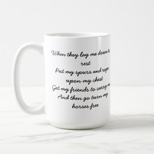 COWBOY-REDEWENDUNGENS-KAFFEE-TASSE KAFFEETASSE (Links)
