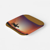 Cowboy reiten auf einem Pferdepapier-Teller Pappteller (Gewinkelt)