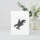 Cowboy reiten Dinosaurier in der prähistorischen Z Postkarte (Stehend Vorderseite)