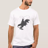 Cowboy reiten Dinosaurier in der prähistorischen Z T-Shirt (Vorderseite)