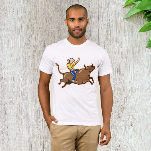 Cowboy Reiten eines Bull Mens T - Shirt