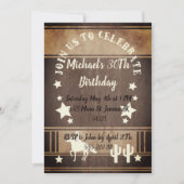 Cowboy reiten Reitkaktus rustikaler Geburtstag Einladung (Vorderseite)