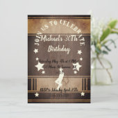 Cowboy reiten Wildwest Geburtstagsparty Einladung (Stehend Vorderseite)