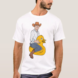 Cowboy-Reiter auf Gummiente T-Shirt