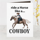 Cowboy reitet ein Pferd wie ein Cowboy Karte (Gelbe Blume)