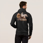 Cowboy reitet Western Stiefel Cowboyhut Hoodie (Schwarz voll)