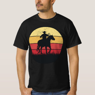 Cowboy Reitpferd Vintag Sunset Texas Boy Geschenk T-Shirt