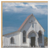 Cowboy-Reitpferd zu Kirchen-Druck-Gewebe 9" Stoff (Nahaufnahme)