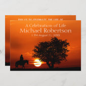 Cowboy Reitpferde am Sonntag Einladung (Vorne/Hinten)