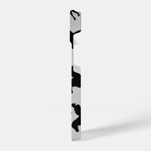 Cowboy Reitpferde Tierfarm Silhouette iPhone Hülle (Linke Seite)