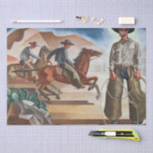 Cowboy Reitpferde Tissue Seidenpapier (Handwerk)