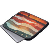 Cowboy-Rennen in Flag Sunset Laptopschutzhülle (Vorne Knopf)