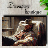 Cowboy Restoupage Seidenpapier