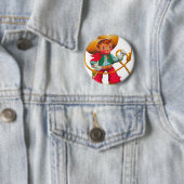Cowboy Retro Boy Kind Niedlicher Western Button (Beispiel)