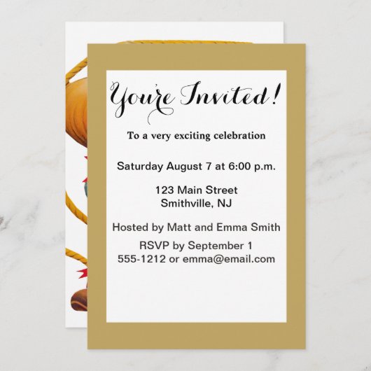 Cowboy Retro Boy Kind Niedlicher Western Einladung (Vorne/Hinten)