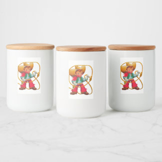 Cowboy Retro Boy Kind Niedlicher Western Lebensmitteletikett
