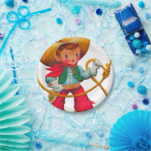 Cowboy Retro Boy Kind Niedlicher Western Pappteller (Party)