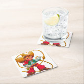 Cowboy Retro Boy Kind Niedlicher Western Rechteckiger Pappuntersetzer (Vor Ort)