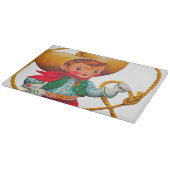 Cowboy Retro Boy Kind Niedlicher Western Schneidebrett (Ecke)