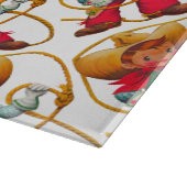 Cowboy Retro Boy Kind Niedlicher Western Schneidebrett (Ecke)