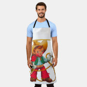 Cowboy Retro Boy Kind Niedlicher Western Schürze (Getragen)