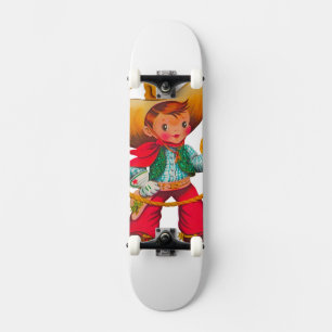 Cowboy Retro Boy Kind Niedlicher Western Skateboard
